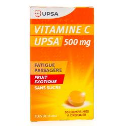 UPSA Vitamine C 500mg fruit exotique boîte de 30 comprimés