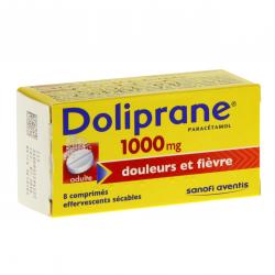 Doliprane 1000 mg tube de 8 comprimés effervescents