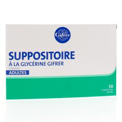 GIFRER Suppositoire à la glycérine adultes boîte de 50 suppositoires