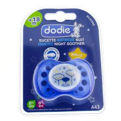 DODIE Sucette à l'unité +18 mois anatomique nuit silicone REF A43