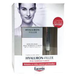 EUCERIN Coffret Hyaluron-Filler Soin de jour peau normale à mixte 50 ml + Soin contour des yeux 15 ml offert