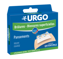 URGO Brûlures blessures superficielles petit format boîte de 6