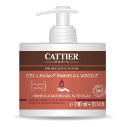 CATTIER Gel lavant mains à l'argile bio pêche / mirabelle flacon pompe 200ml