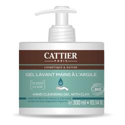 CATTIER Gel lavant mains à l'argile bio menthe / grenade flacon pompe 200ml