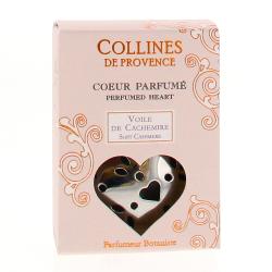 COLLINES DE PROVENCE Accessoire parfumé - Coeur parfumé voile de cachemire 5 x 5 cm