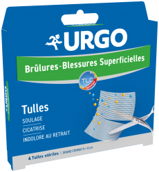 URGO Brûlures blessures superficielles boîte de 4 - 8x8xm