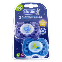 DODIE Duo sucettes +18 mois nuit anatomiques silicone REF A2