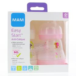 MAM Easy Start Anti-Colique biberon débit 1 160ml duo rose & blanc