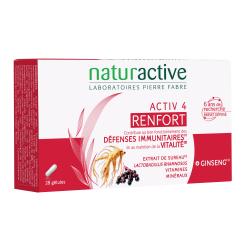 NATURACTIVE Activ4 Refort défenses immunitaires et maintien de la vitalité boîte de 28 gélules