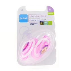 MAM Duo sucettes +6 mois anatomiques nuit silicone REF 35