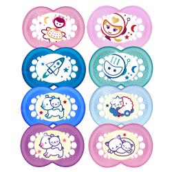 MAM Duo sucettes +18 mois anatomiques nuit silicone REF 40