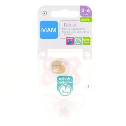 MAM Duo sucettes 2-6 mois anatomiques animaux silicone REF 4