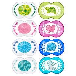 MAM Duo sucettes +6 mois anatomiques classique silicone REF 24