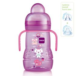 MAM Biberon de transition 220ml rose