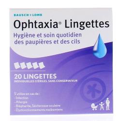 Ophtaxia lingettes 20 lingettes