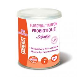 SAFORELLE Florgynal tampons probiotique mini boîte de 9 avec applicateur