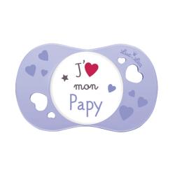 LUC ET LEA Sucette silicone symétrique 6m+ J'aime mon papy