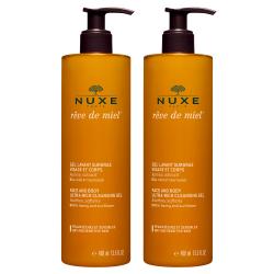 NUXE Rêve de miel gel lavant surgras visage corps flacon pompe lot de 2 flacon pompe 400ml