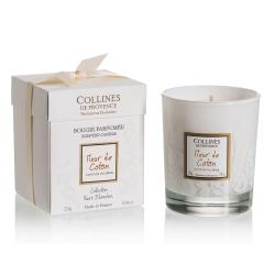 COLLINES DE PROVENCE Bougie Parfumée parfum Fleur de coton 250g