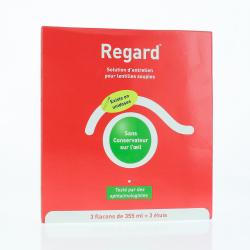 HORUS PHARMA Regard Solution d'entretien pour lentilles souples flacons 3 x 355 ml + 3 étuis