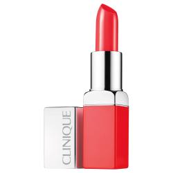 CLINIQUE POP™Rouge à lèvres intense + Base lissante 2 en 1 tube N°6 (Poppy pop) stick 3,9g
