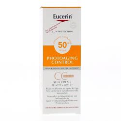 EUCERIN Photoaging Control CC crème médium sun crème teintée SPF 50+ tube 50 ml
