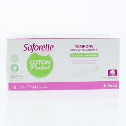 SAFORELLE Tampons avec applicateurs en coton biologique x 16