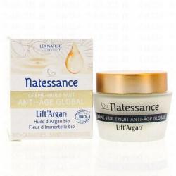 NATESSANCE Lift'Argan Crème-huile nuit anti-âge global BIO pot 50ml