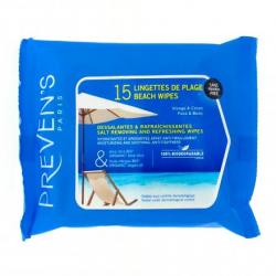 PREVEN'S Lingettes de plage dessalantes & rafraîchissantes x 15
