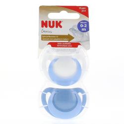 NUK Sucettes Genius lot de 2 garçon physio plus 0-2 mois
