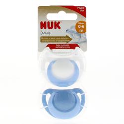 NUK Sucettes Genius lot de 2 garçon physio plus 0-6 mois