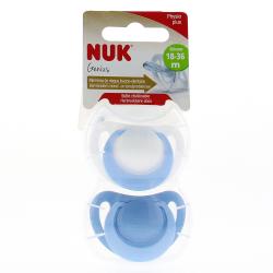 NUK Sucettes Genius lot de 2 garçon physio plus 18-36 mois