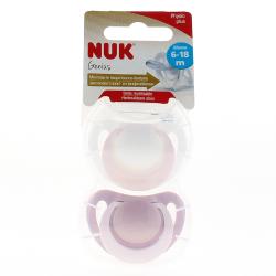 NUK Sucettes Genius lot de 2 fille physio plus 6-18 mois