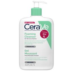 CERAVE Gel moussant peaux normales à grasses flacon pompe 1l