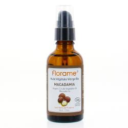 FLORAME Huile végétale vierge bio Macadamia flacon pompe 50ml