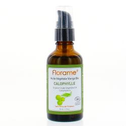 FLORAME Huile végétale vierge bio calophylle flacon pompe 50ml