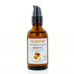 FLORAME Huile végétale vierge bio de noisette flacon pompe 50ml