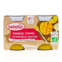 BABYBIO Fruits - Petits pots Pomme / Mangue dès 4 mois 2x130g