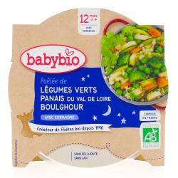 BABYBIO Repas du Soir - Petit plat Légumes verts, panais, boulghour 230g dès 12 mois