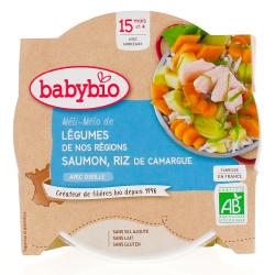 BABYBIO Petit plat Méli-mélo de légumes, saumon, riz dès 15 mois 260g
