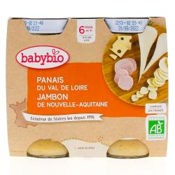 BABYBIO Repas du Midi - Petits pots Panais, Jambon dès 6 mois 2x200g