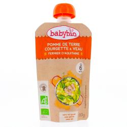 BABYBIO Gourde pomme de terre, courgette et veau, dès 6 mois 120g