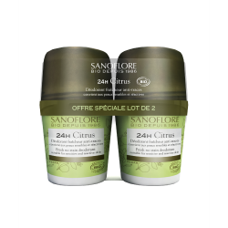 SANOFLORE Citrus Déodorant roll on 50ml 2 x 50 ml