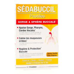 LES 3 CHÊNES Sédabuccil pastilles saveur vanille gorges & sphère buccale x30