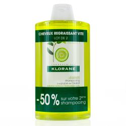 KLORANE Cédrat - Shampooing légèreté flacon 400ml x 2