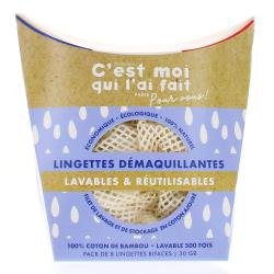 C'EST MOI QUI L'AI FAIT Lingettes démaquillantes lavables et réutilisables x 8