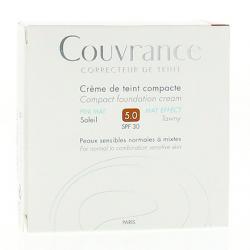 AVÈNE Couvrance correcteur de teint SPF30 poudrier 10g+ éponge applicatrice teinte 5.0 soleil