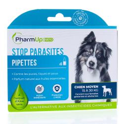 PHARMUP VETO Stop parasites chien moyen 6 pipettes 3ml