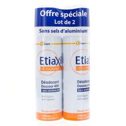 ETIAXIL Déodorant douceur 48h aérosol lot de 2 aérosol 150ml