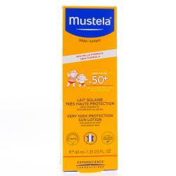 MUSTELA Lait solaire très haute protection 50+ tube 40ml